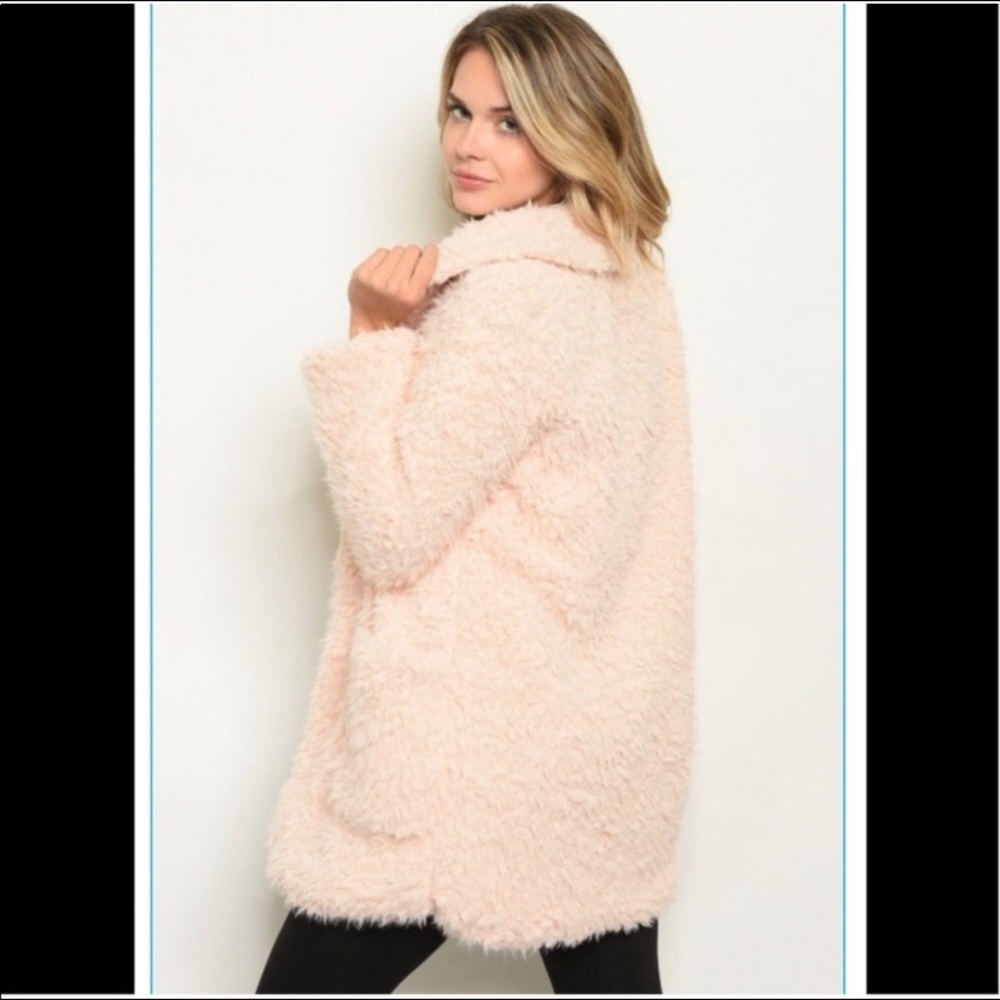 Blush Sherpa Lined Coat - NEW - Picture 3 of 4